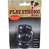 Play en Dental Strong Play Strong hondenspeelgoed rubber mini chew 7 cm, zwart.