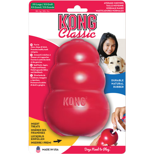 Kong Kong hond Classic rubber extra extra large, rood.