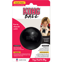 Kong Kong hond Extreme rubber Ball zwart, small.
