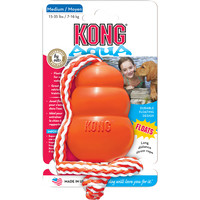 Kong Kong hond Aqua met touw, medium.