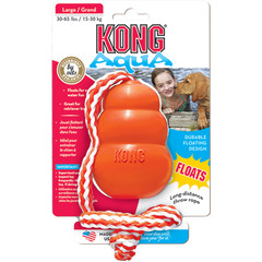 Kong Kong hond Aqua met touw, large.