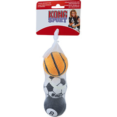 Kong Kong hond Sport 3 sportballen, medium net a 3 stuks.