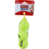 Kong Kong hond Squeakair met piep medium, net à 3 tennisballen.