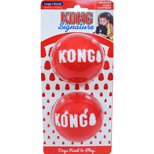 Kong Kong hond Signature balls pak a 2 stuks, large.