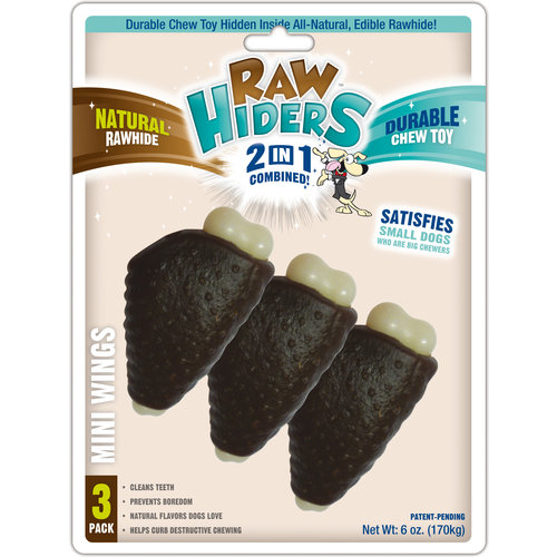 RawHiders Rawhiders hondenspeelgoed pak à 3 mini wings.
