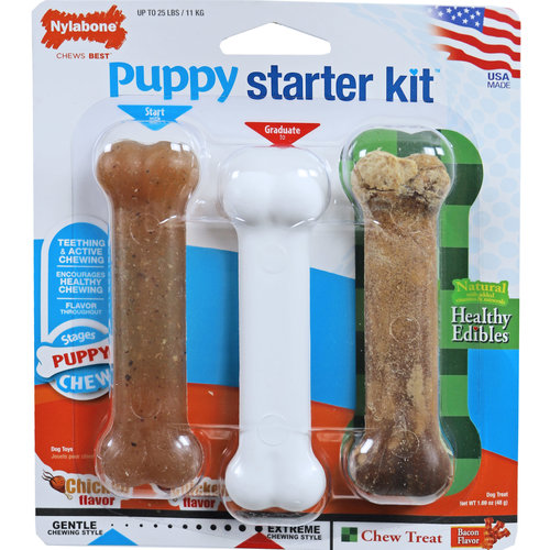 Nylabone Nylabone Puppy Chew, starter kit bone regular.