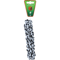 Boon hondenspeelgoed touwstick katoen zwart/wit, 22 cm.