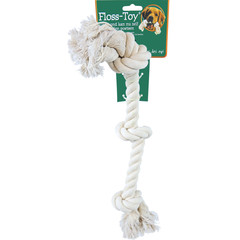 Boon floss-toy wit, 3-knoop.