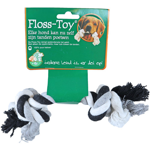 Boon floss-toy zwart/wit, small.