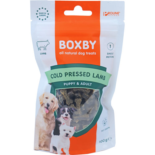 Proline Proline Boxby cold pressed lamb, 100 gram.
