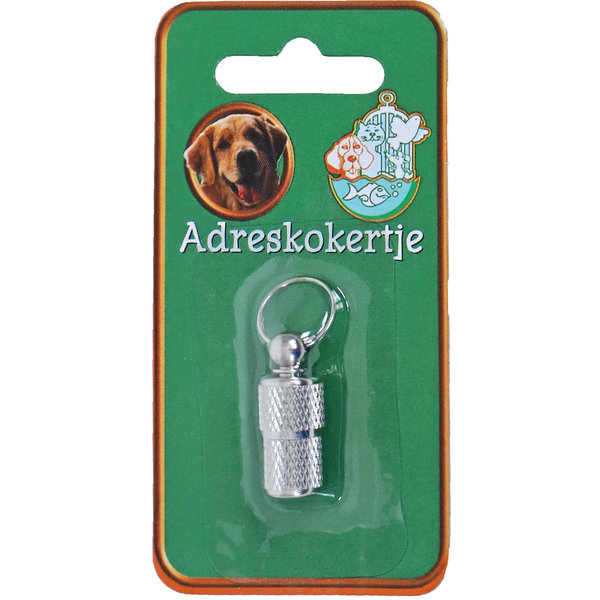 Verdeel Worden provincie Adreskoker chroom hond, 26 mm blister. - Dierenspeciaalzaak Hereba