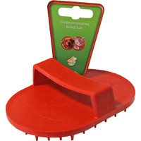 Boon hondenborstel rubber met handgreep.