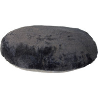 Ligkussen met rits antraciet/grijs, 38 cm.