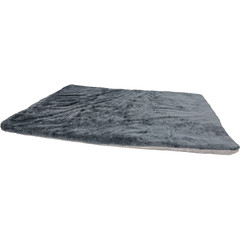 Boon plaid supersoft 2-zijdig lichtgrijs/grijs, 120x80 cm.