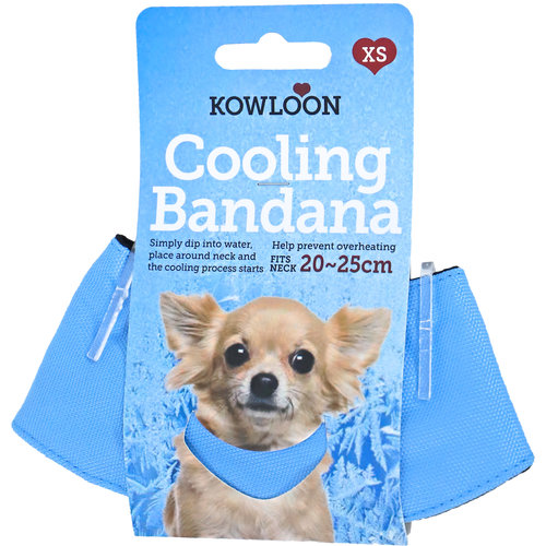 Kowloon Kowloon Cool Bandana verstelbaar XS 20-25 cm, lichtblauw.