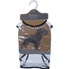 Boony Dog Fashion Boony Dog fashion honden regenjas transparant met reflectie, 20 cm.