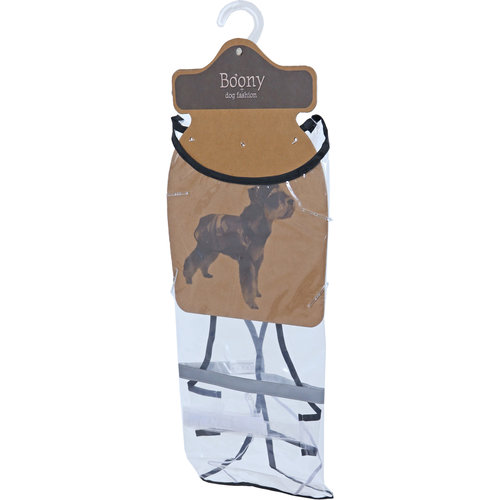 Boony Dog Fashion Boony Dog fashion honden regenjas transparant met reflectie, 45 cm.