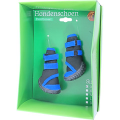 Boony doos à 2 hondenschoen 'Functioneel' zwart/blauw, XS.