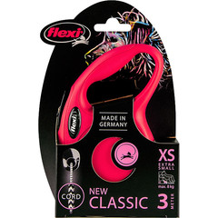 Flexi flexi rollijn CLASSIC cord XS rood, 3 meter.