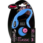 Flexi flexi rollijn CLASSIC cord XS blauw, 3 meter.