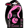 Flexi flexi rollijn CLASSIC cord XS roze, 3 meter.