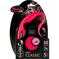 Flexi flexi rollijn CLASSIC cord M rood, 5 meter.