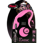 Flexi flexi rollijn CLASSIC cord M roze, 8 meter.