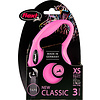 Flexi flexi rollijn CLASSIC tape XS roze, 3 meter.