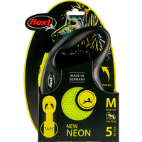 Flexi flexi rollijn NEW NEON tape M geel, 5 meter.