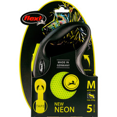 Flexi flexi rollijn NEW NEON tape M geel, 5 meter.