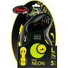 Flexi flexi rollijn NEW NEON tape L geel, 5 meter.