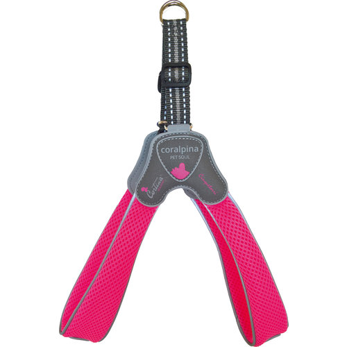 Coralpina Coralpina harness Cinquetorri fluorizerend roze, maat 3. C100PF030