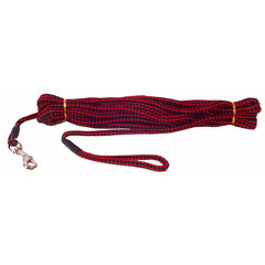 Boon Dog fashion Boon Dog fashion gevlochten nylon looplijn met muskaton rood/zwart, 10 mm, 10 meter.