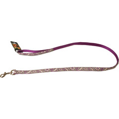 Boon Dog fashion Boon Dog fashion nylon/PU lijn 15 mm x 130 cm, reflecterend paars.