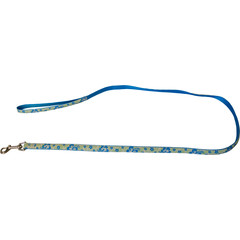 Boon Dog fashion Boon Dog fashion nylon/PU lijn 10 mm x 130 cm, 'Glow' blauw.