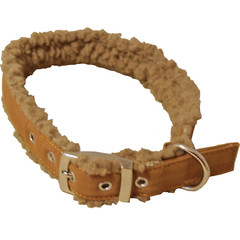 Boon Dog fashion Boon Dog fashion halsband bont, 20 mm/45 cm, bruin/beige.