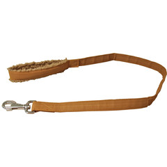 Boon Dog fashion Boon Dog fashion lijn met ring bont, 25 mm/130 cm, bruin/beige.