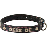 Boon Dog fashion Boon Dog fashion naamhalsband soft gestikt zwart/roze, 12 mm/35 cm.