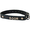 Boon Dog fashion Boon Dog fashion naamhalsband soft gestikt zwart/turquoise, 12 mm/35 cm.