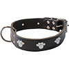 Boon Dog fashion Boon Dog fashion halsband met voetjes 30 mm/50 cm, donkerbruin.
