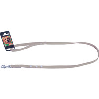 Boon Dog fashion Boon Dog fashion lijn met karabijnhaak nubuck met voet, 12 mm/100 cm, grijs.