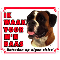 Waakbord groot in kleur, Boxer.