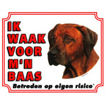 Waakbord groot in kleur, Ridgeback.