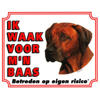 Waakbord groot in kleur, Ridgeback.