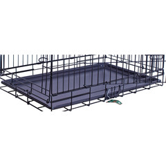 ABS plastic lade voor draadkooi nr. 3, zwart.<br />
Afmeting: 89x54 cm.