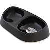 Moderna Moderna Sensi bowl katteneetbak dubbel plastic zwart, 2x200 ml.
