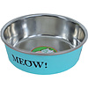 Boon katteneetbak RVS meow 11 cm, mint.