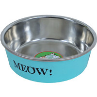 Boon katteneetbak RVS meow 11 cm, mint.