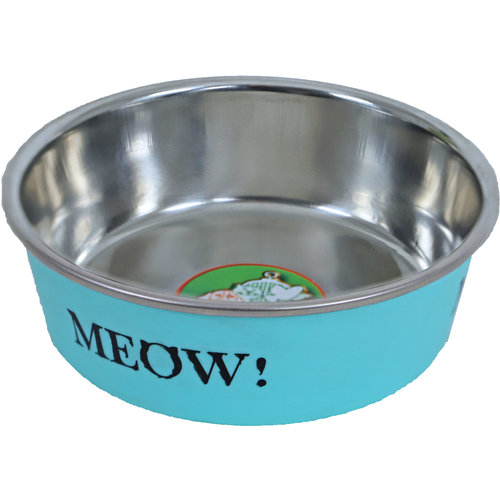 Boon katteneetbak RVS meow 11 cm, mint.