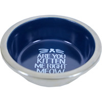 Boon katteneetbak RVS/melamine 11 cm, blauw.